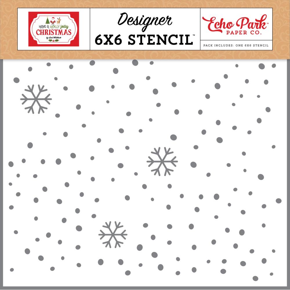 Echo Park Have A Holly Jolly Christmas 6"X6" Stencil: Noel Night Sky (JC331033)