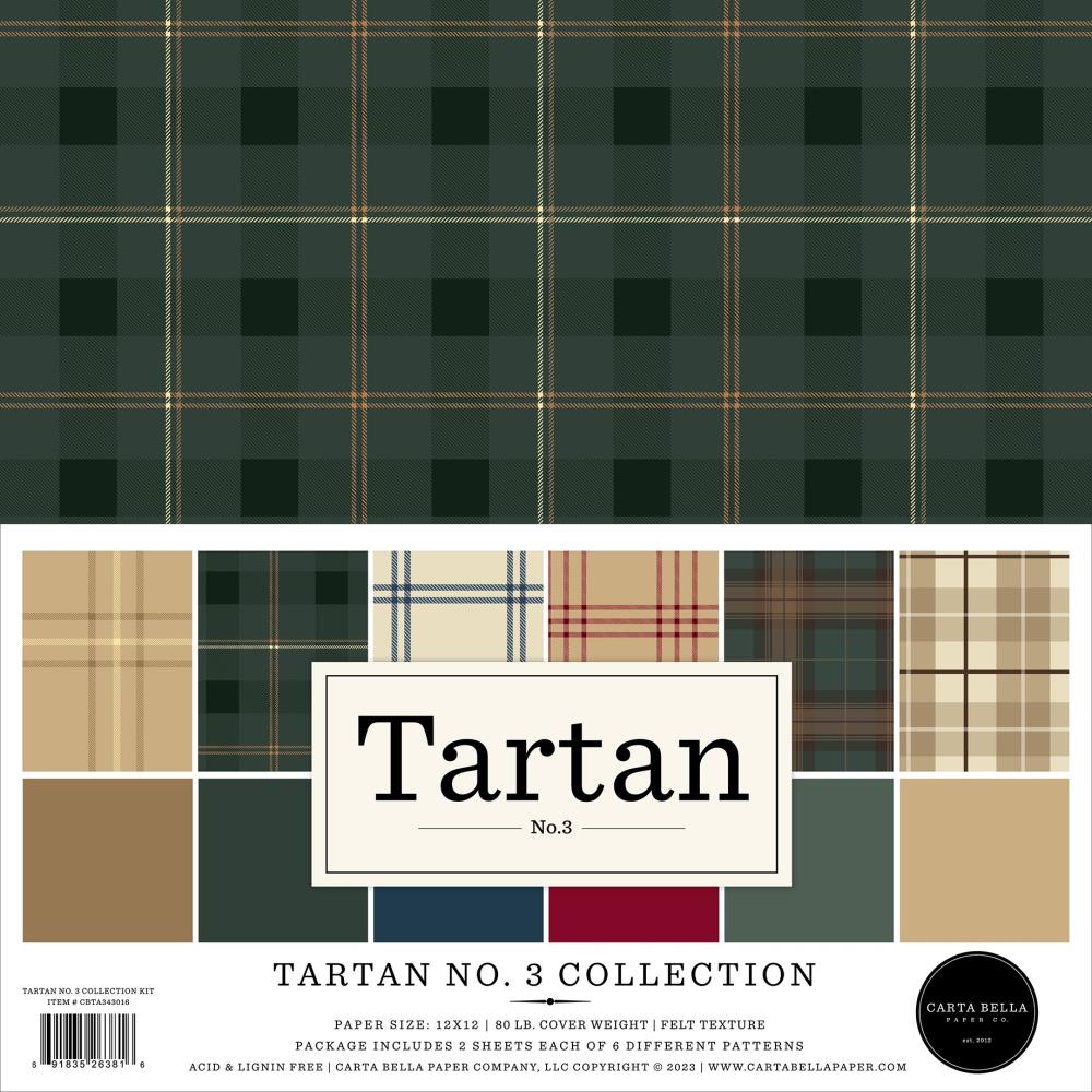 Carta Bella Tartan No. 3 12"X12" Collection Kit (TA343016)