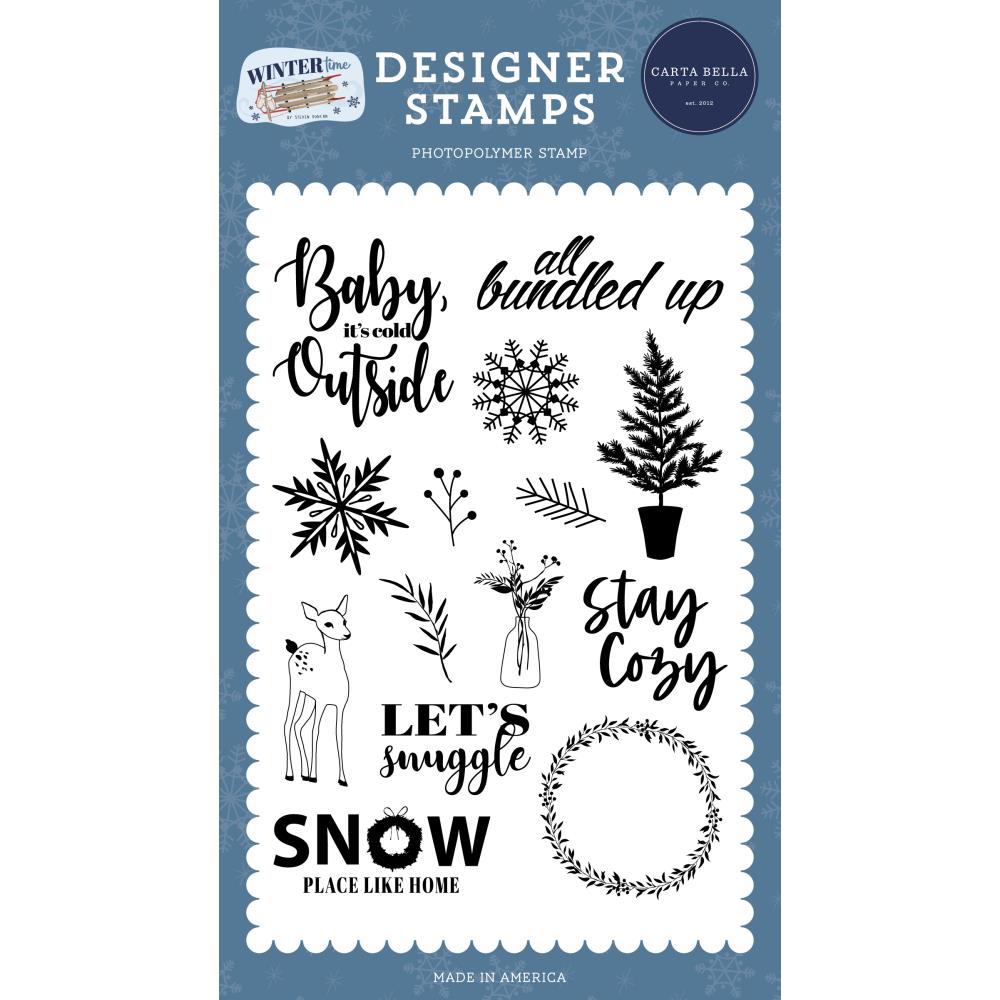 Carta Bella Wintertime Stamps: Let's Snuggle (WT334040)