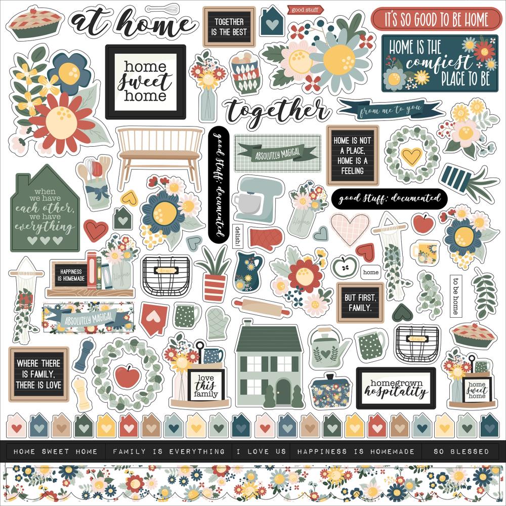 Echo Park Good To Be Home 12"X12" Elements Cardstock Stickers (TH336014)