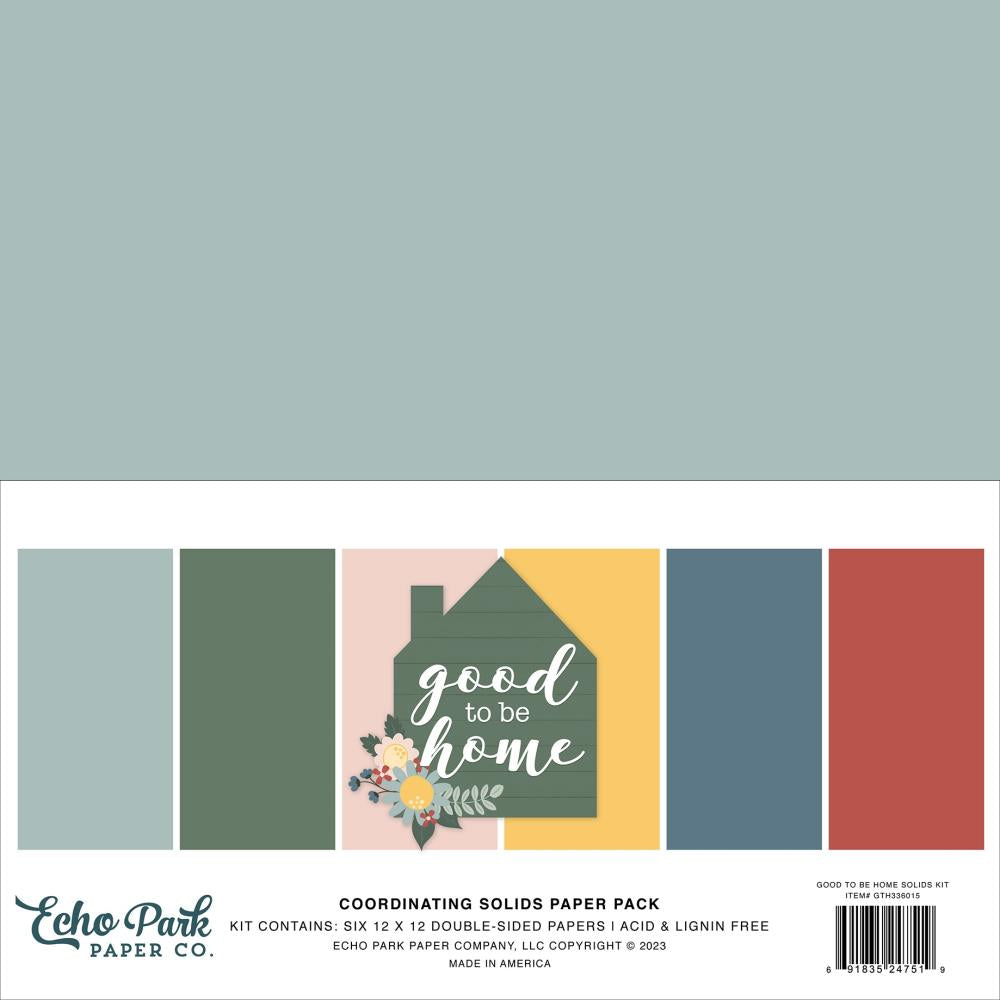 Echo Park Good To Be Home 12"X12" Solids Collection Kit (TH336015)