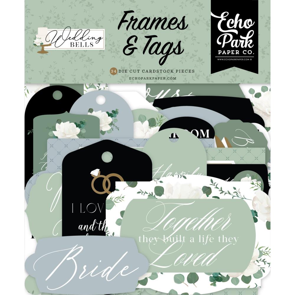 Echo Park Wedding Bells Cardstock Ephemera: Frames & Tags (BL335025)