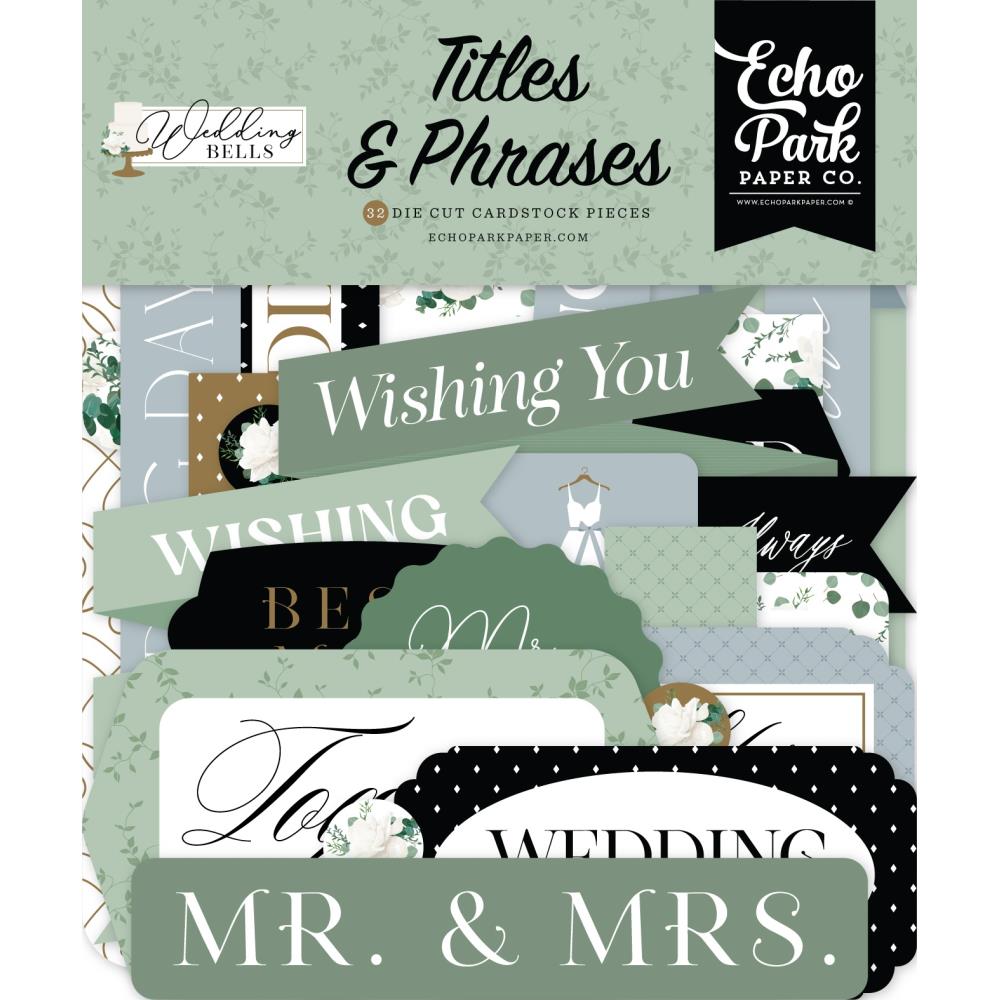 Echo Park Wedding Bells Cardstock Ephemera: Titles & Phrases (BL335032)