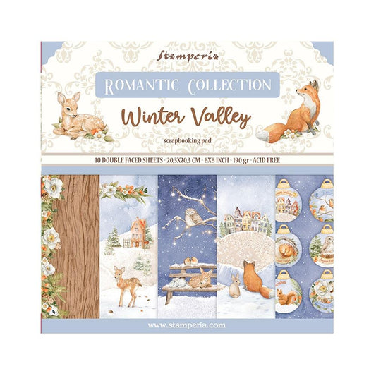 Stamperia Winter Valley 8"X8" Double-Sided Paper Pad, 10/Pkg (SBBS88)