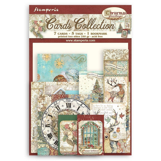 Stamperia Christmas Greetings Cards Collection (SBCARD18)