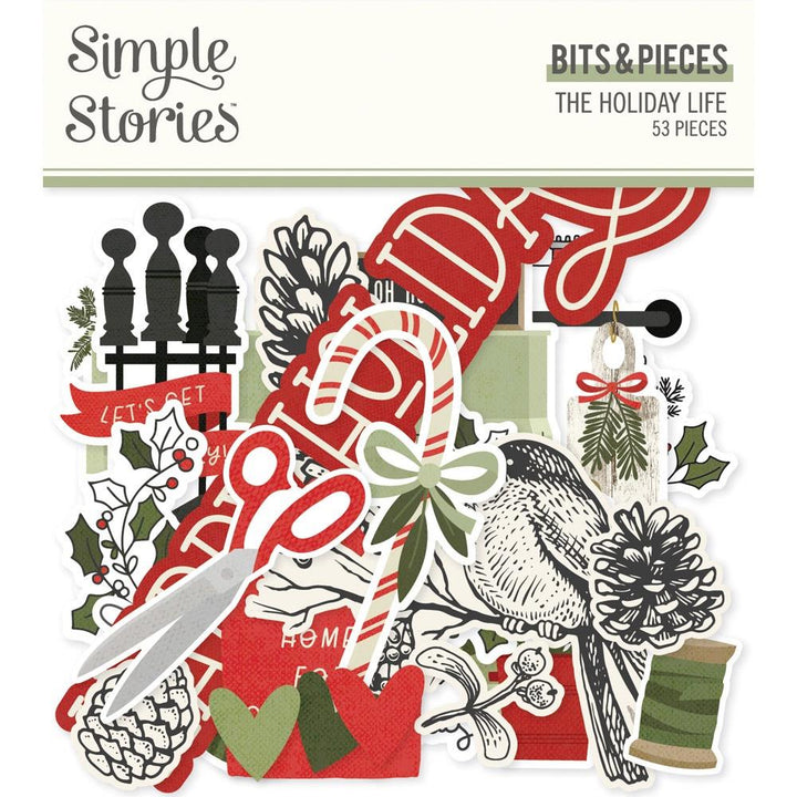 Simple Stories The Holiday Life Bits & Pieces Die-Cuts, 54/Pkg (THL20518)
