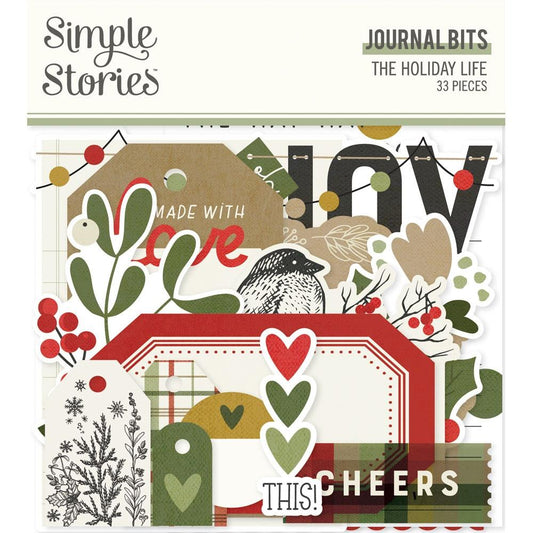 Simple Stories The Holiday Life Bits & Pieces Die-Cuts: Journal, 33/Pkg (THL20519)