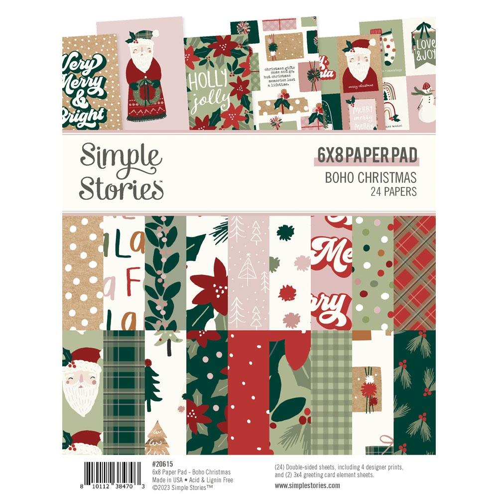 Simple Stories Boho Christmas 6"X8" Double-Sided Paper Pad, 24/Pkg (BC20615)