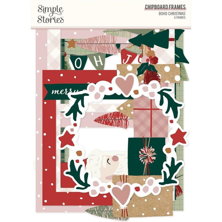 Simple Stories Boho Christmas Chipboard Frames (BC20622)