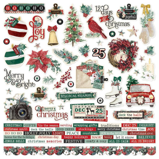 Simple Stories Simple Vintage 'Tis The Season 12"X12" Cardstock Stickers (SVS20702)