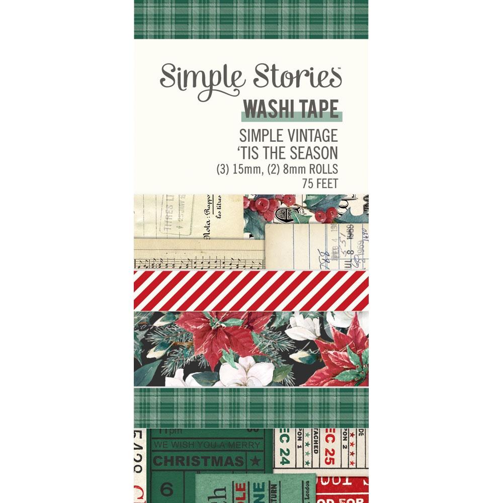 Simple Stories Simple Vintage 'Tis The Season Washi Tape, 5/Pkg (SVS20733)