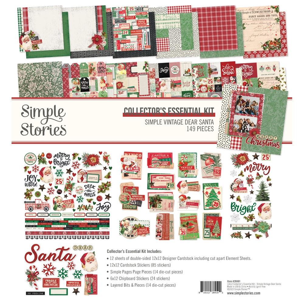 Simple Stories Simple Vintage Dear Santa 12"X12" Collector's Essential Kit (SVD20801)
