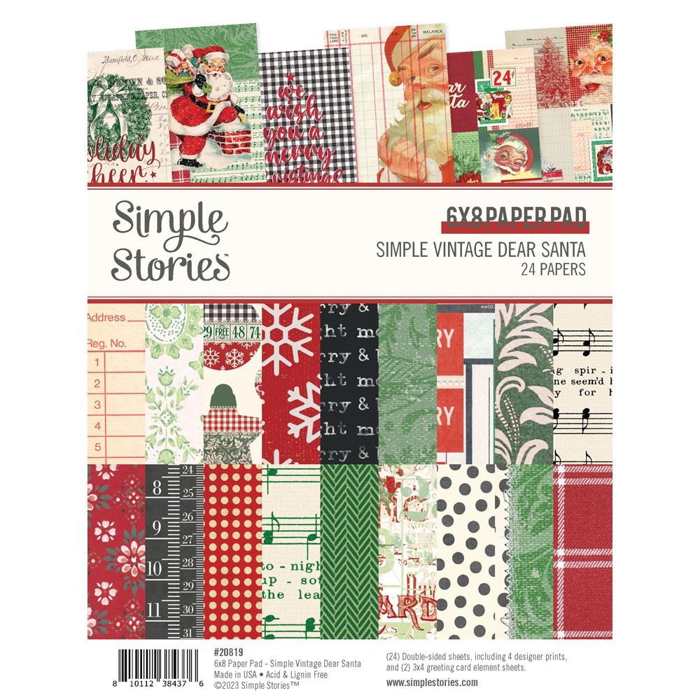 Simple Stories Simple Vintage Dear Santa 6"X8" Double-Sided Paper Pad, 24/Pkg (SVD20819)