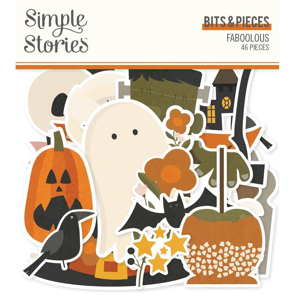 Simple Stories FaBOOlous Bits & Pieces Die-Cuts, 46/Pkg (FB20918)