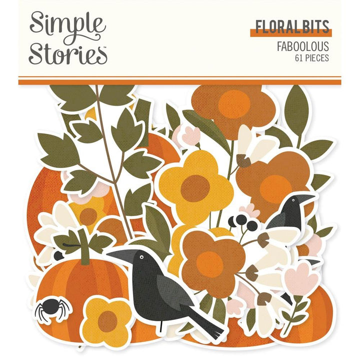 Simple Stories FaBOOlous Bits & Pieces Die-Cuts: Floral, 61/Pkg (FB20920)