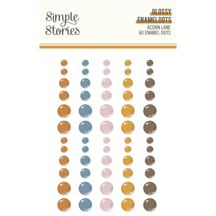 Simple Stories Acorn Lane Glossy Enamel Dots Embellishments (AL21027)