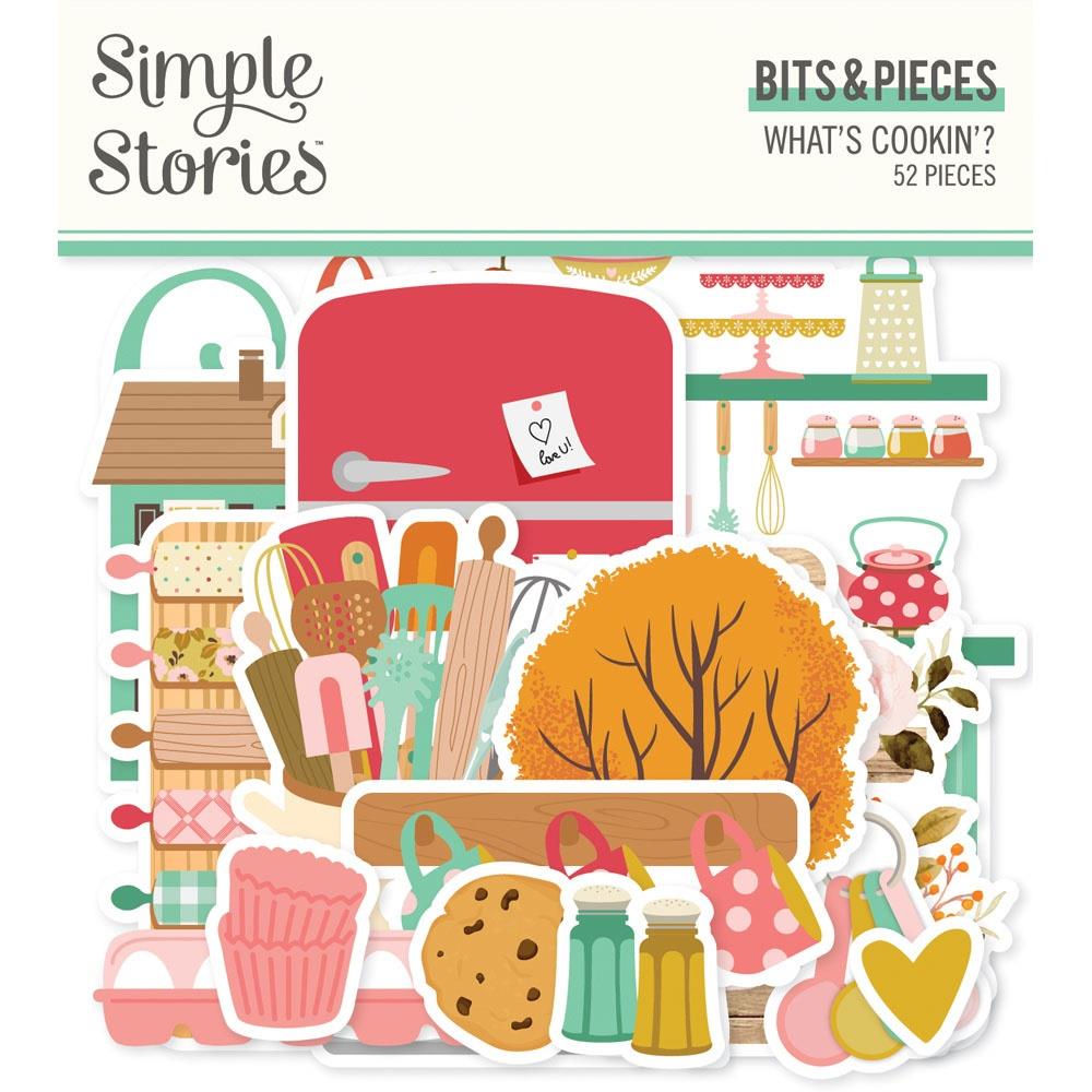 Simple Stories What's Cookin'? Bits & Pieces Die-Cuts, 52/Pkg (WC21118)