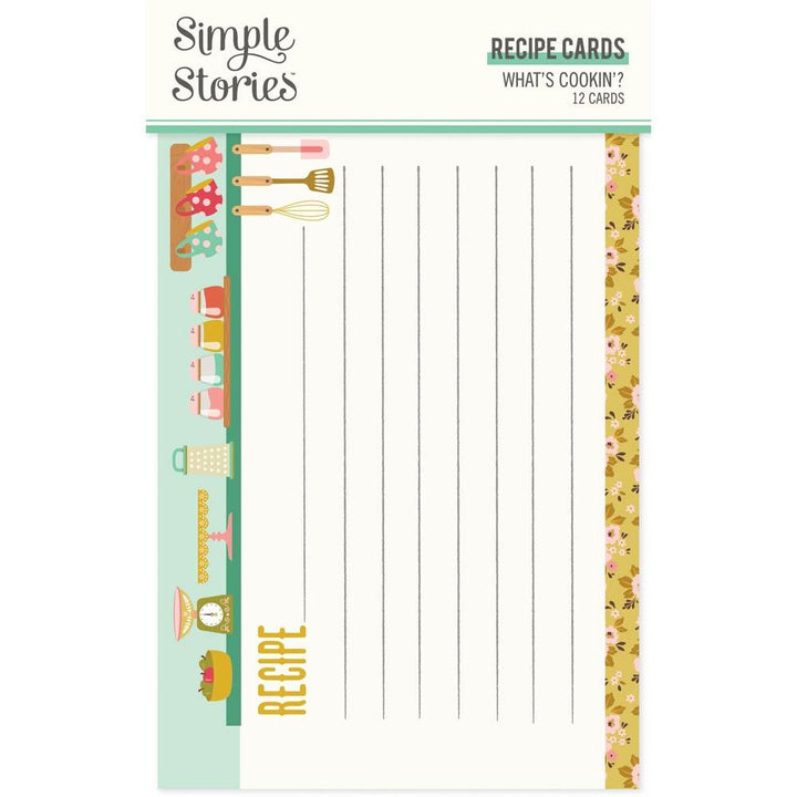 Simple Stories What's Cookin'? 4"X6" Recipe Cards, 12/Pkg (WC21122)