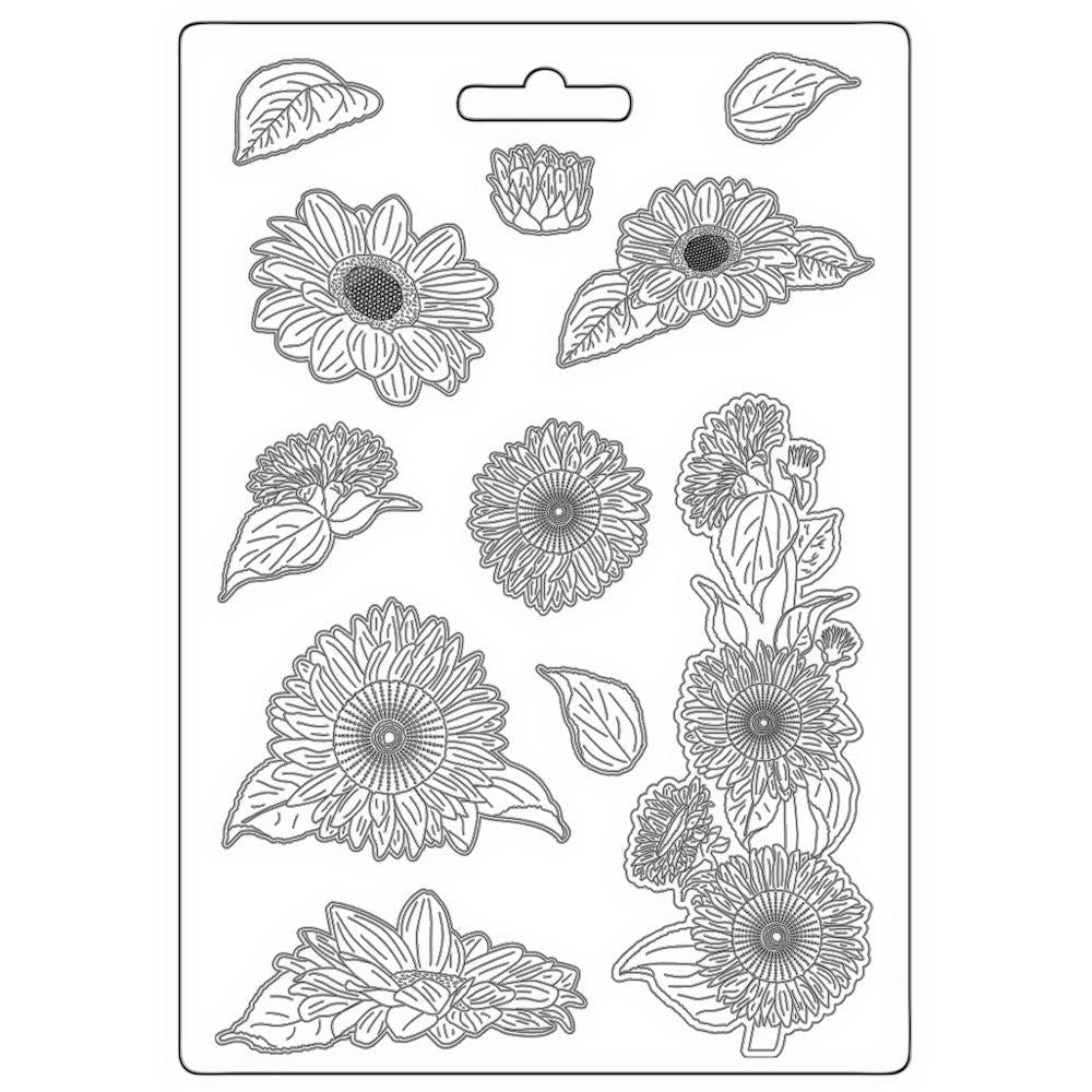 Stamperia Sunflower Art 8.5"X11.5" Soft Maxi Mould (3PTA4562)