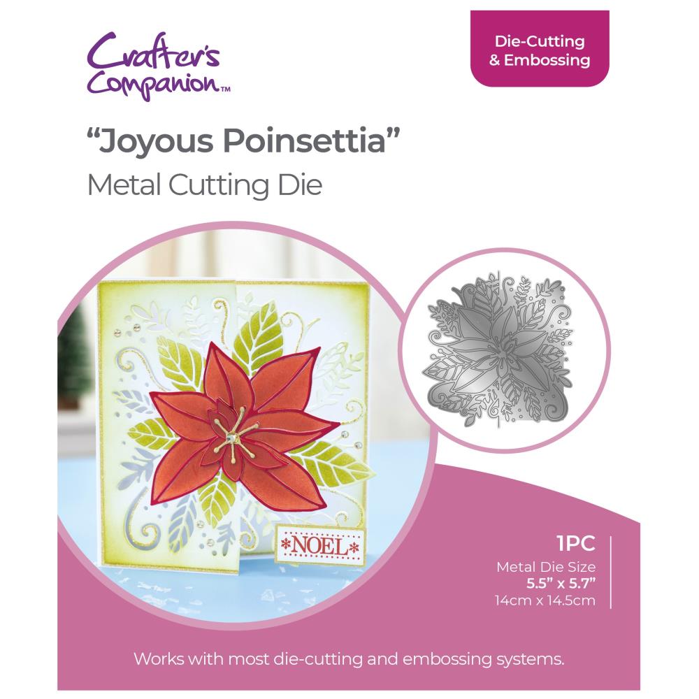 Crafter's Companion Create A Card Metal Die: Joyous Poinsettia (DCADJOPO)