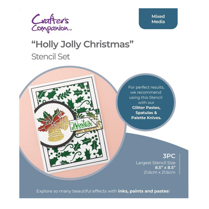 Crafter's Companion Stencil Set: Holly Jolly Christmas (STENHJOC)