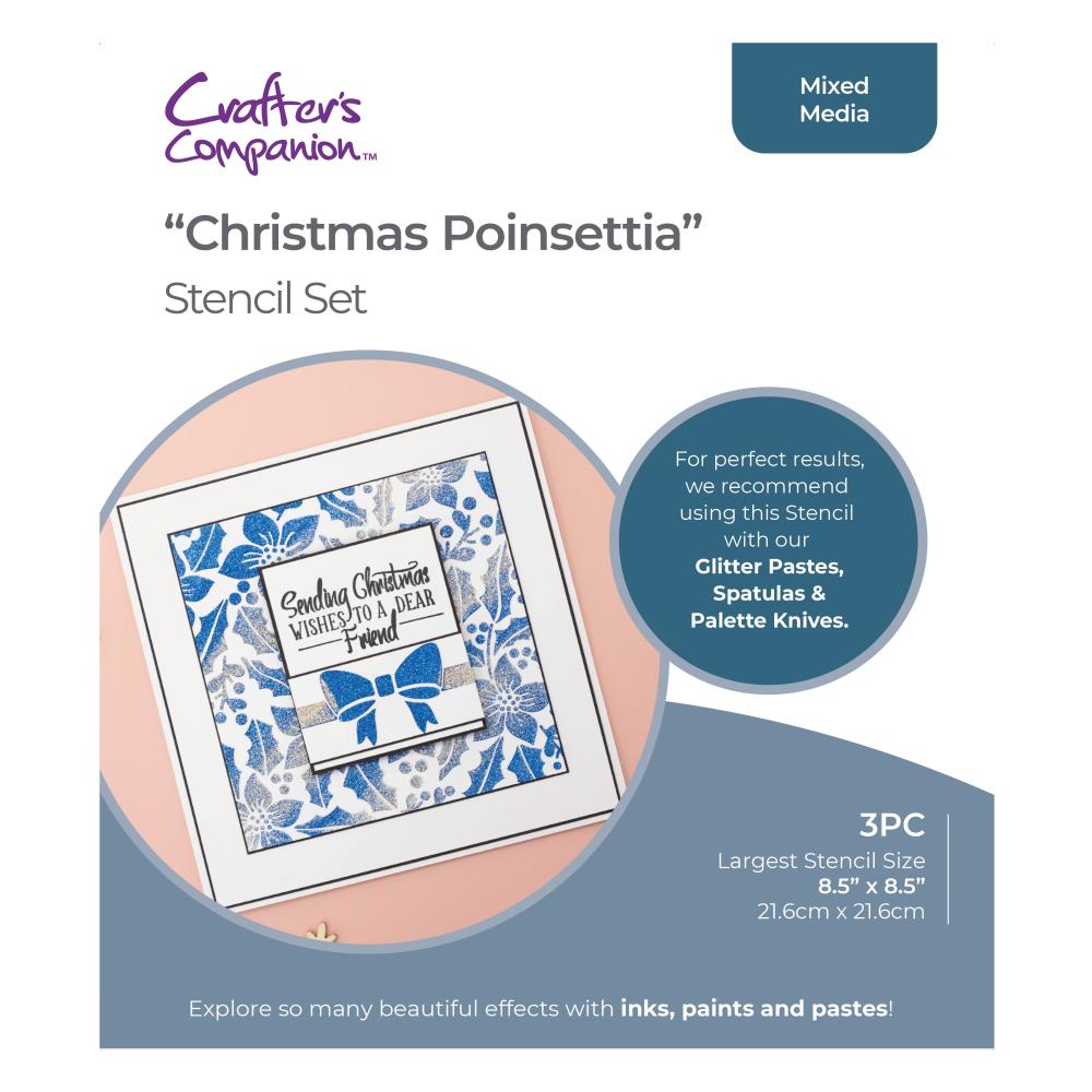 Crafter's Companion Stencil Set: Christmas Poinsettia (STENCHPO)