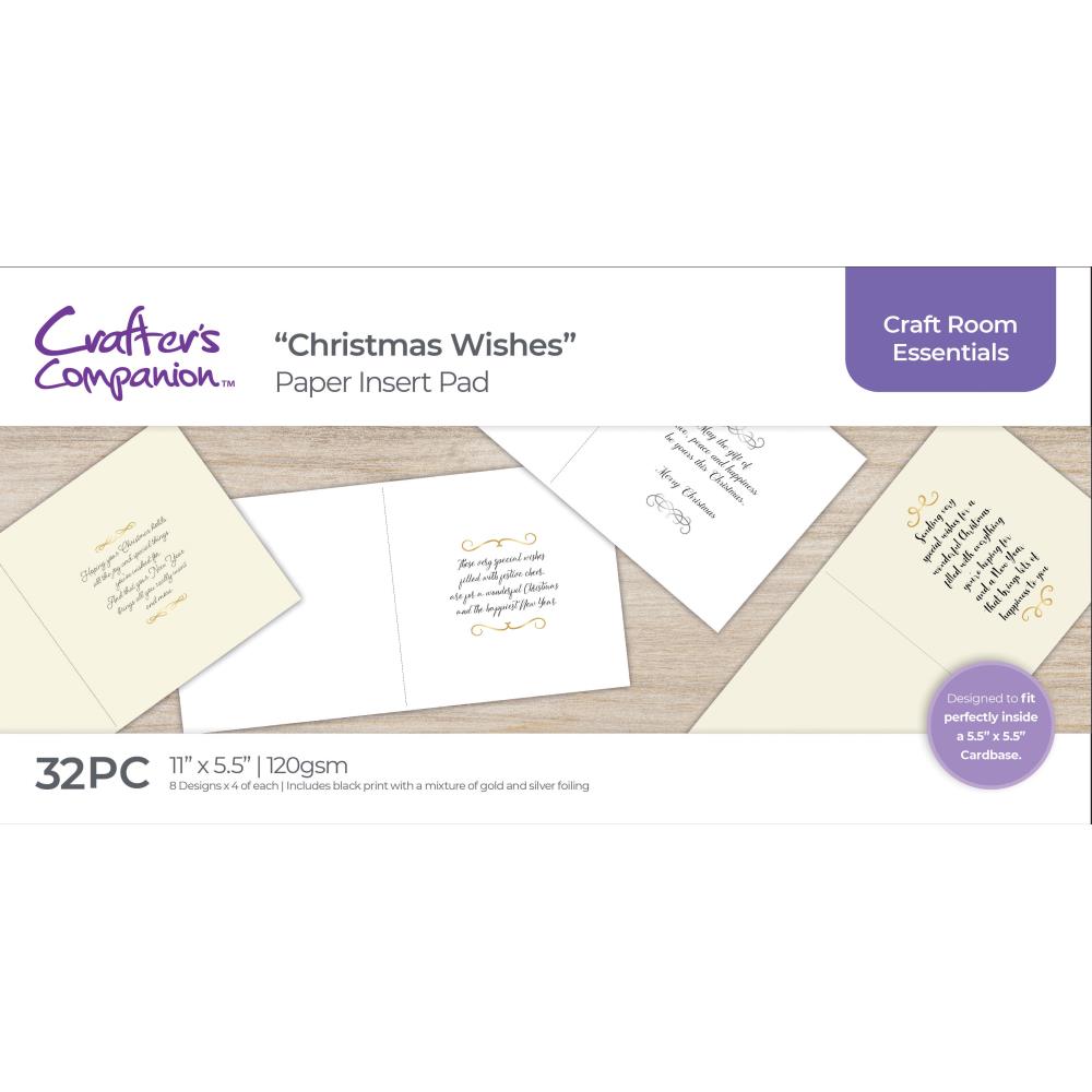 Crafter's Companion 11"X5.5" Insert Pad: Christmas Wishes (ADCWISGS)