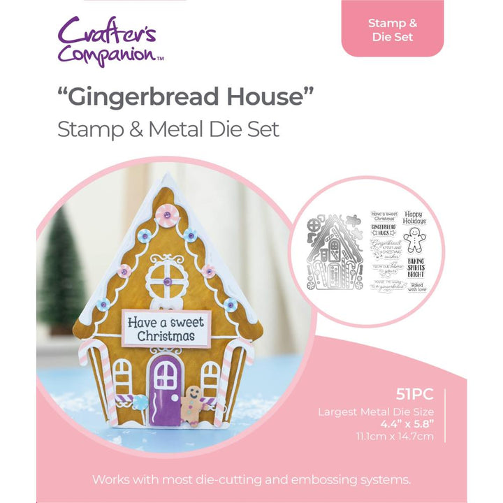 Crafter's Companion Gemini Clear Stamp & Die: Gingerbread House (TDGINGBR)