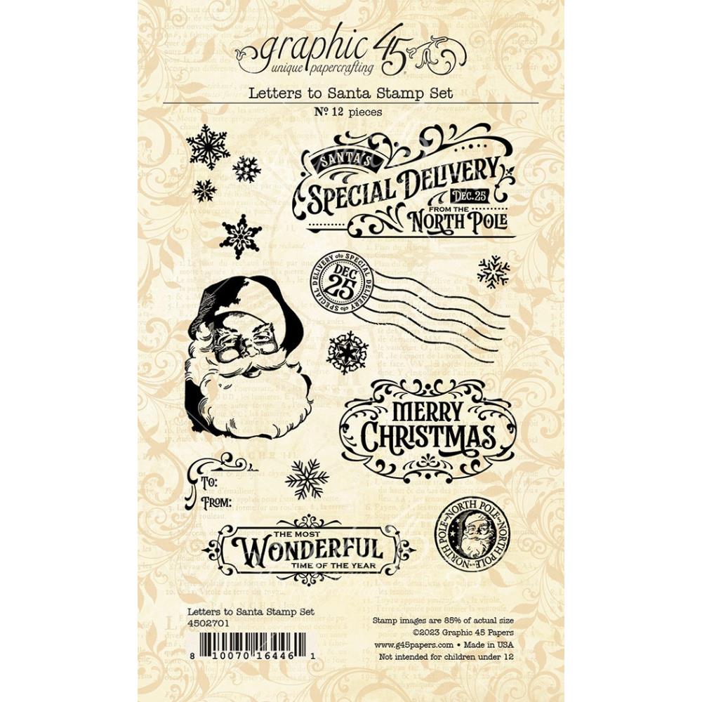 Graphic 45 Letters To Santa Stamp Set (G4502701)