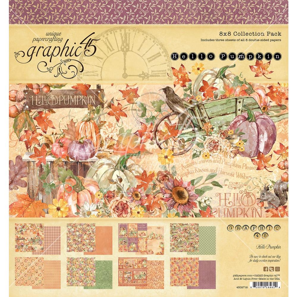 Graphic 45 Hello Pumpkin 8"X8" Collection Pack (G4502716)