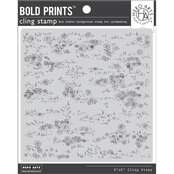 Hero Arts Bold Prints 6"X6" Background Cling Stamp: Meadow Floor (HACG918)