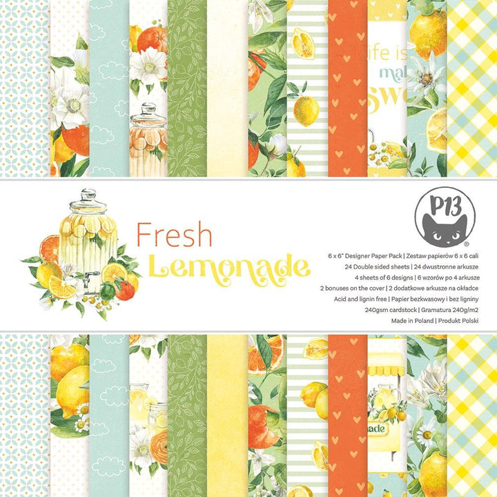 P13 Fresh Lemonade 6"X6" Double-Sided Paper Pad (P13LEM09)
