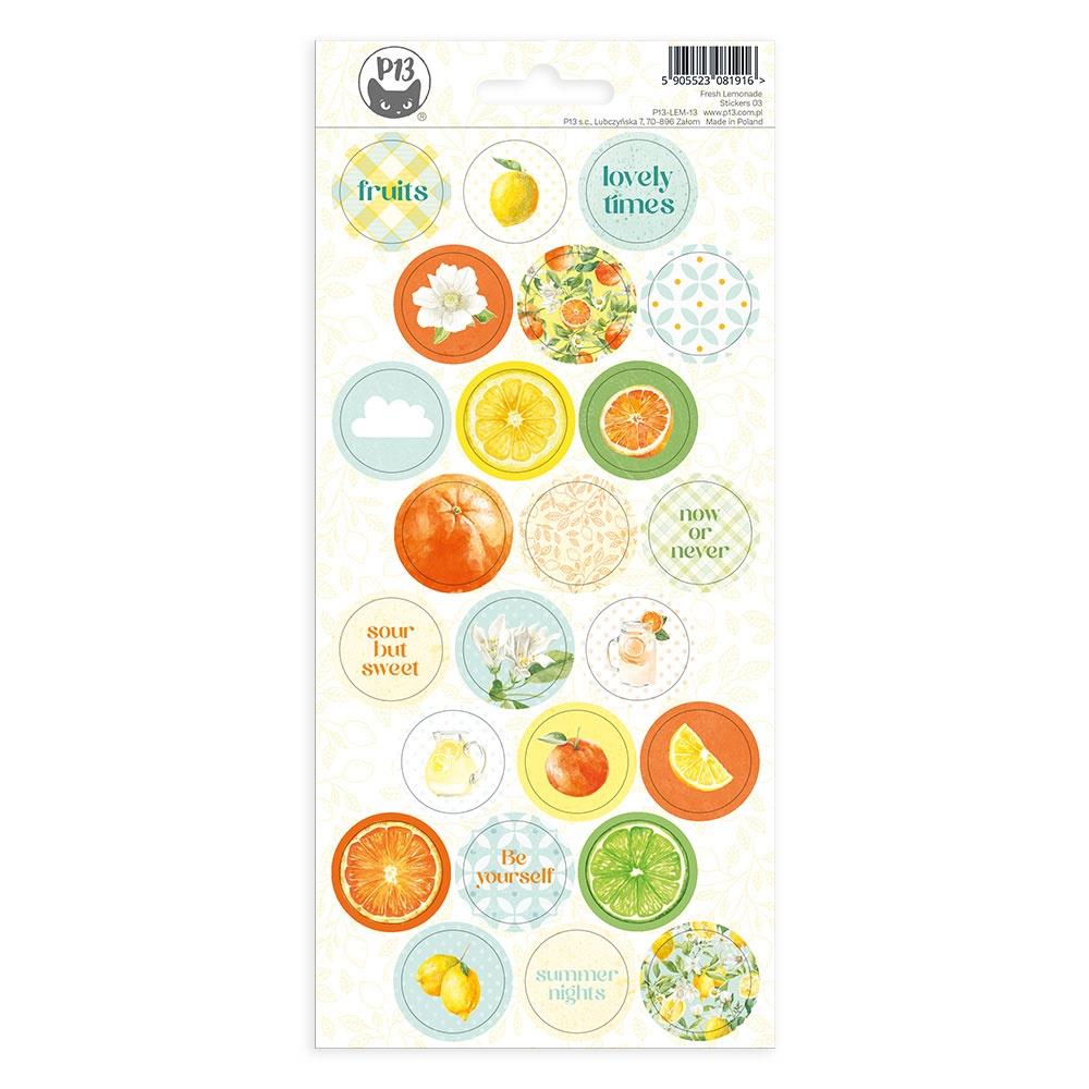 P13 Fresh Lemonade Cardstock Stickers: #03 (P13LEM13)