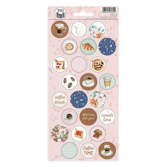 P13 Coffee Break Cardstock Stickers: #03 (P13COF13)