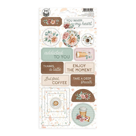 P13 Coffee Break 4.1"X8.7" Chipboard Stickers: #02 (P13COF35)