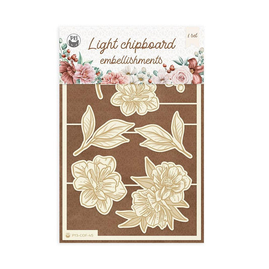 P13 Coffee Break 4"X6" Die-Cut Chipboard Embellishments: #02, 6/Pkg (P13COF45)