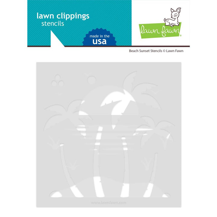 Lawn Fawn Lawn Clippings Stencils: Beach Sunset, 2/Pkg (LF3189)