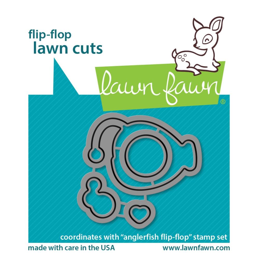 Lawn Fawn Lawn Cuts Custom Craft Die: Anglerfish Flip Flop, 4/Pkg (LF2011)