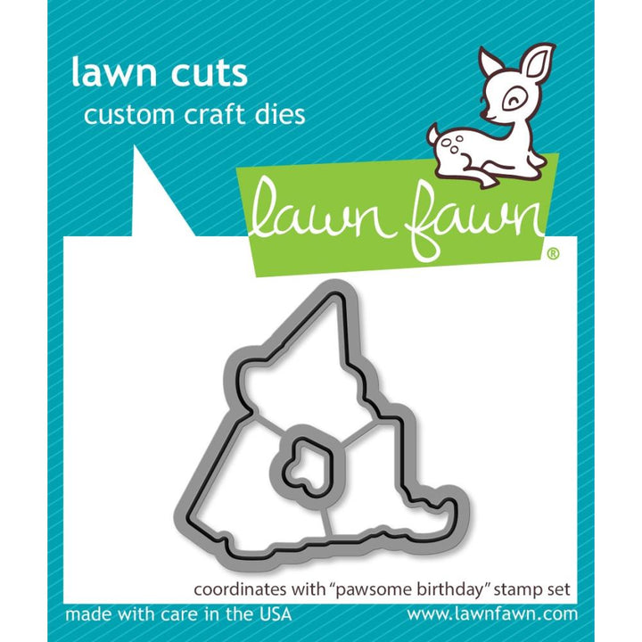 Lawn Fawn Lawn Cuts Custom Craft Die: Pawsome Birthday, 2/Pkg (LF3163)