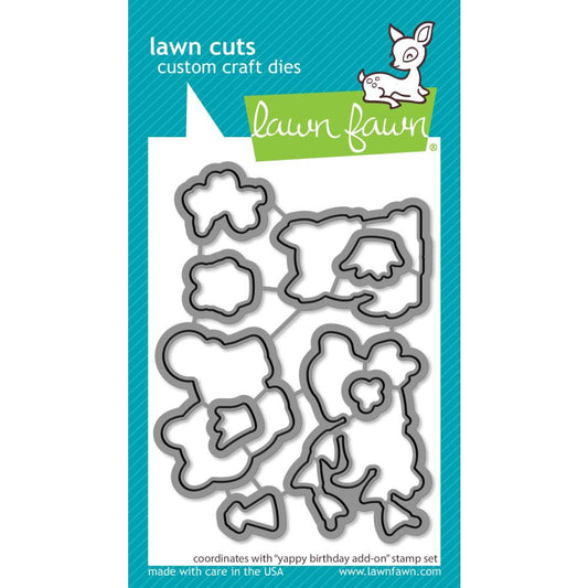 Lawn Fawn Lawn Cuts Custom Craft Die: Yappy Birthday Add-On, 9/Pkg (LF3161)