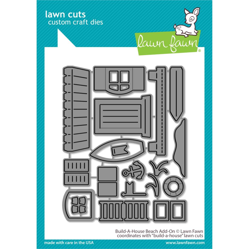 Lawn Fawn Lawn Cuts Custom Craft Die: Build-A-House Beach Add-On, 18/Pkg (LF3182)