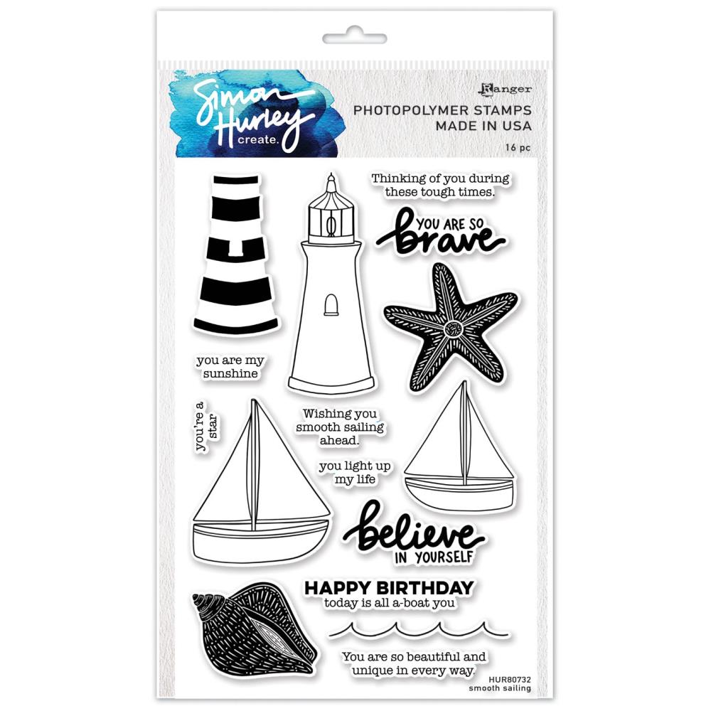 Simon Hurley Create 6"X9" Clear Stamps: Smooth Sailing (HUR80732)