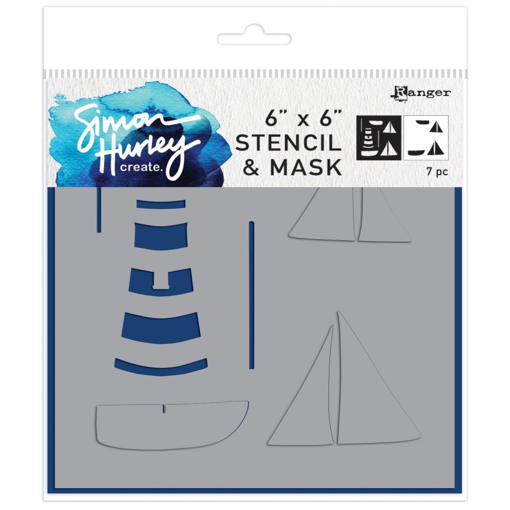 Simon Hurley Create 6"X6" Stencil: Smooth Sailing (HUS81029)