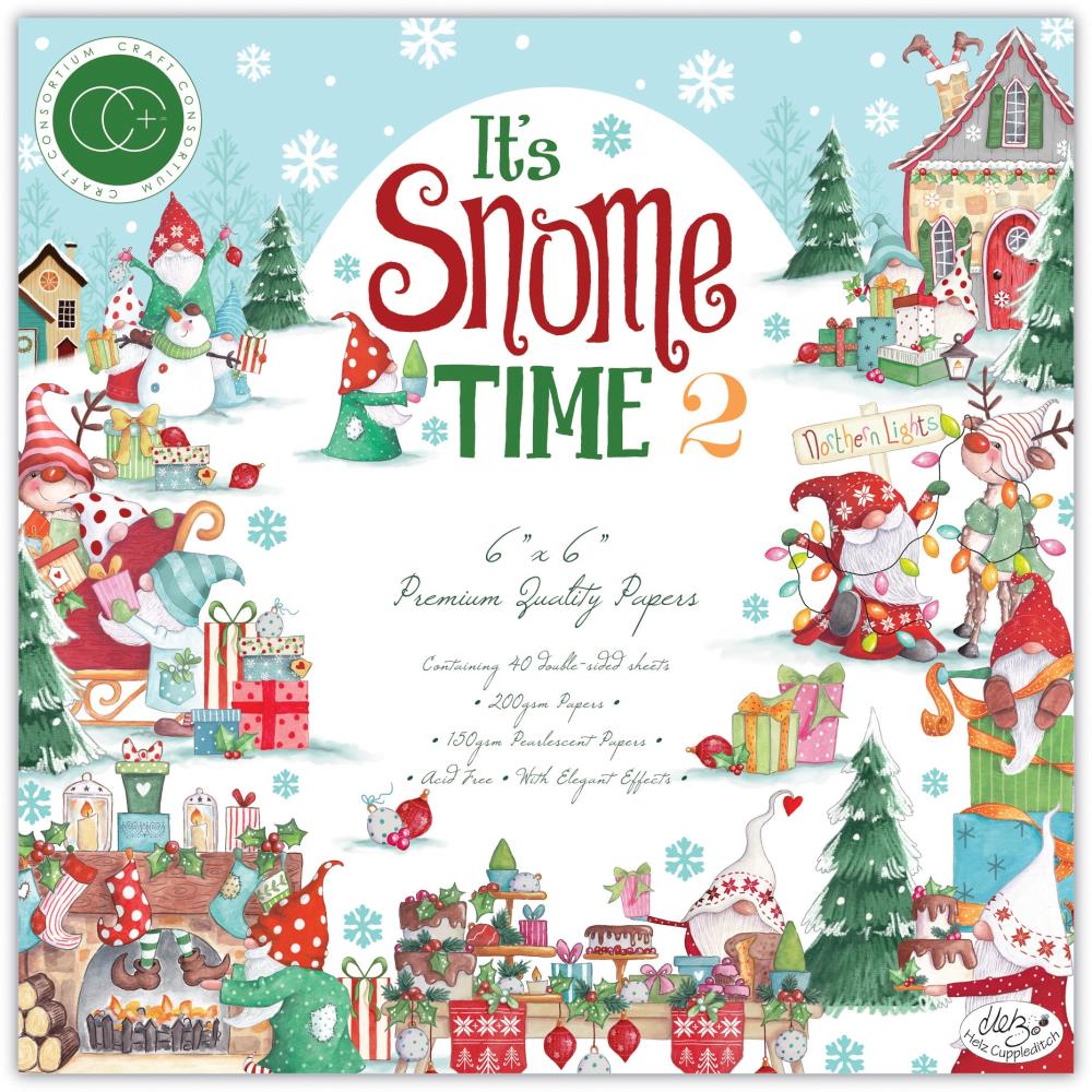 Craft Consortium It's Snome Time 2 6"X6" Double-Sided Paper Pad, 40/Pkg (PPAD043B)