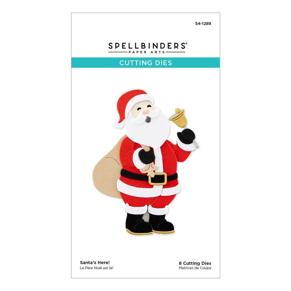 Spellbinders Classic Christmas Etched Dies: Santa's Here! (S41289)