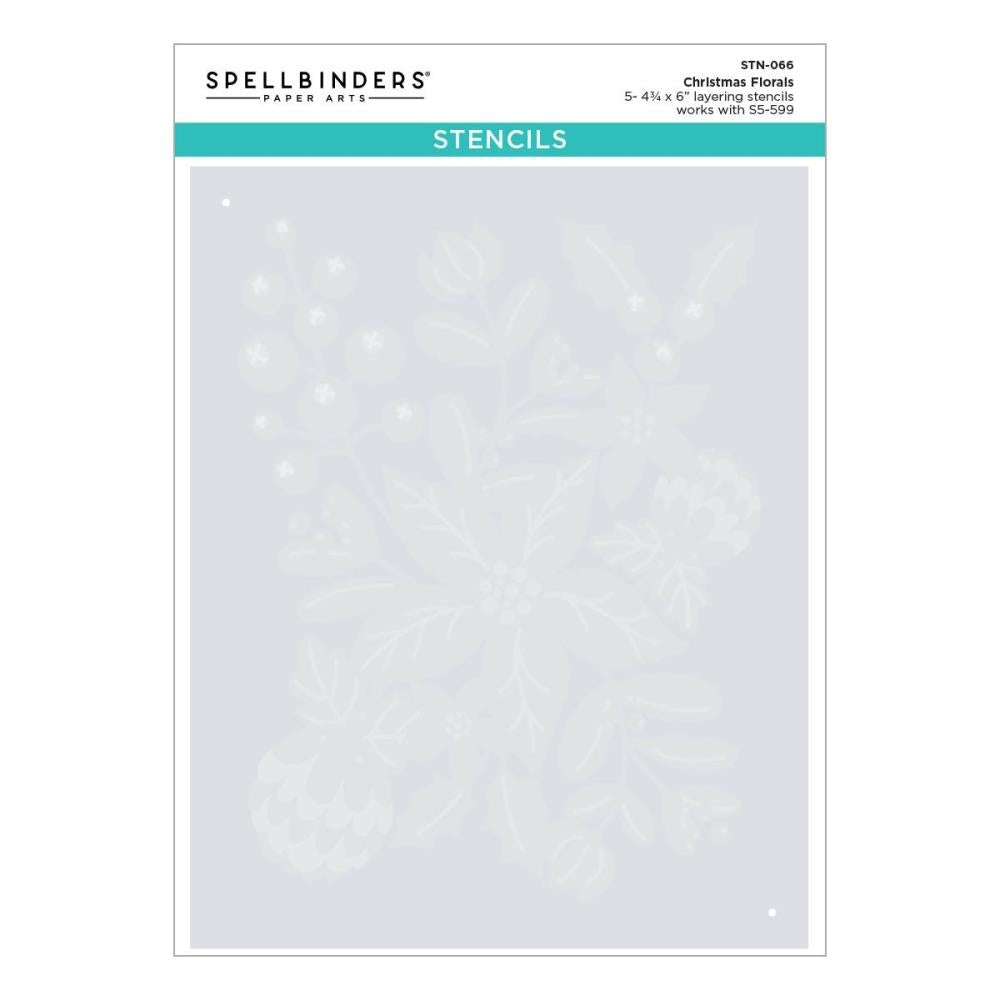 Spellbinders Classic Christmas Stencil: Christmas Florals (STN 66)