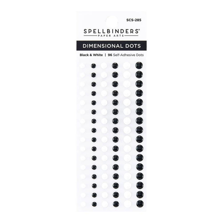 Spellbinders Dimensional Enamel Dots: Black & White (SCS285)