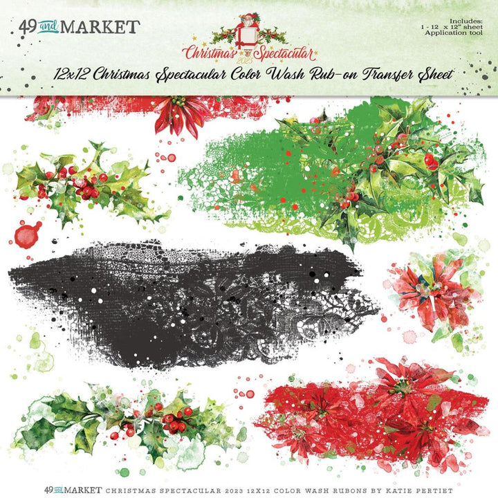 49 and Market Christmas Spectacular 2023 12"X12" Rub-Ons: Color Wash (S2324388)