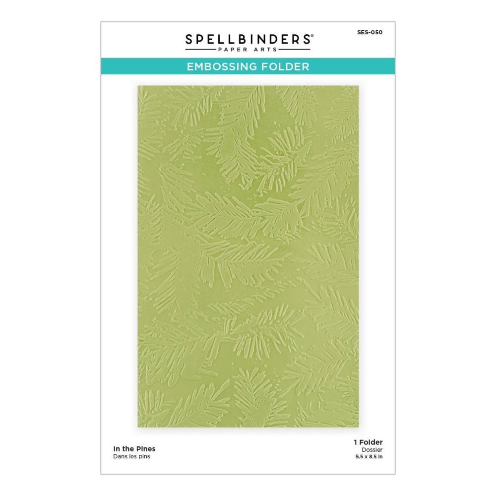 Spellbinders Make It Merry Embossing Folder: In The Pines (SES050)
