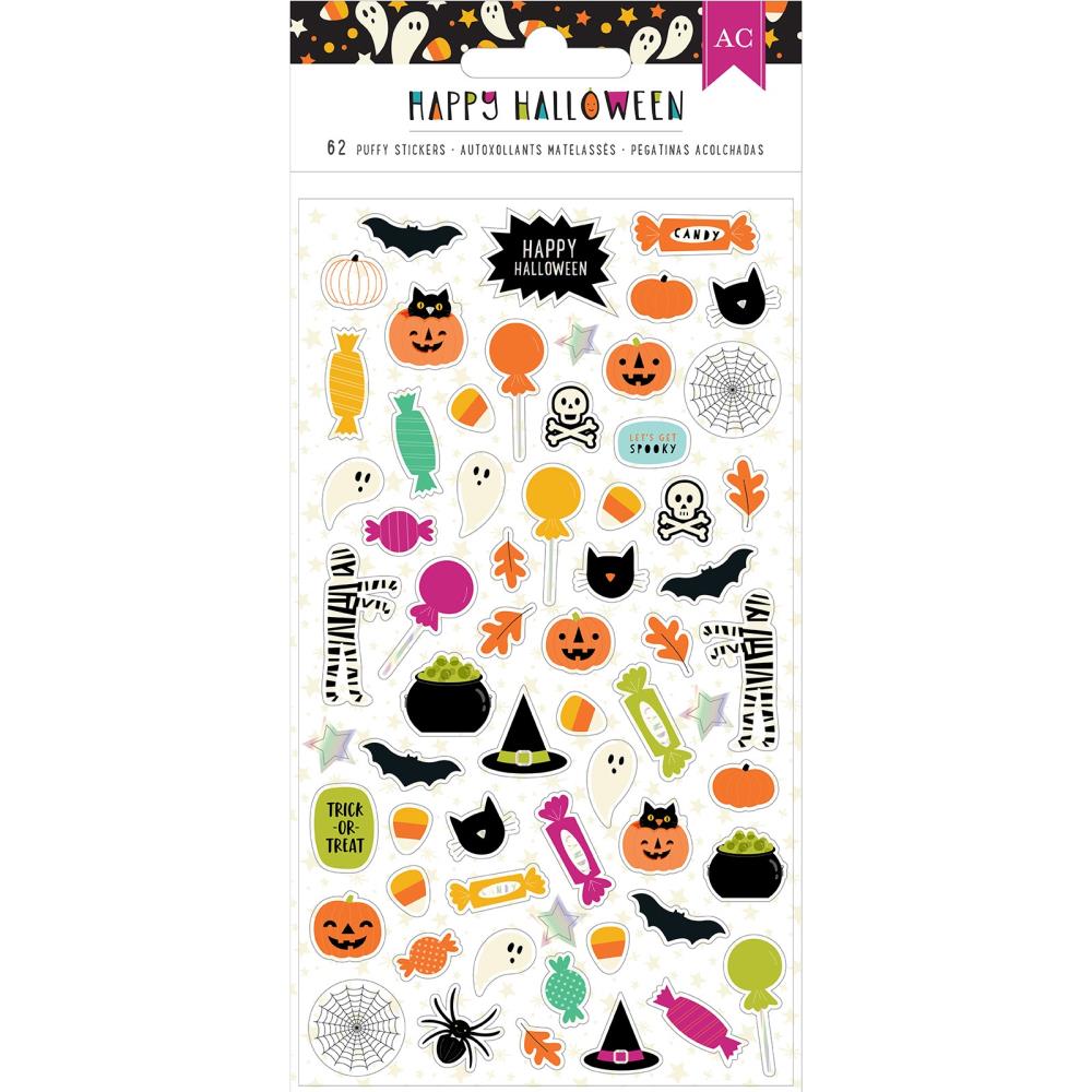 American Crafts Happy Halloween Puffy Stickers: Icons, 62/Pkg (ACHH4704)